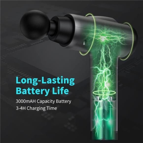 Massage Device for Pain Relief Muscle Relaxation with 10 Attachments & 30 Speed - Picture 5 of 7